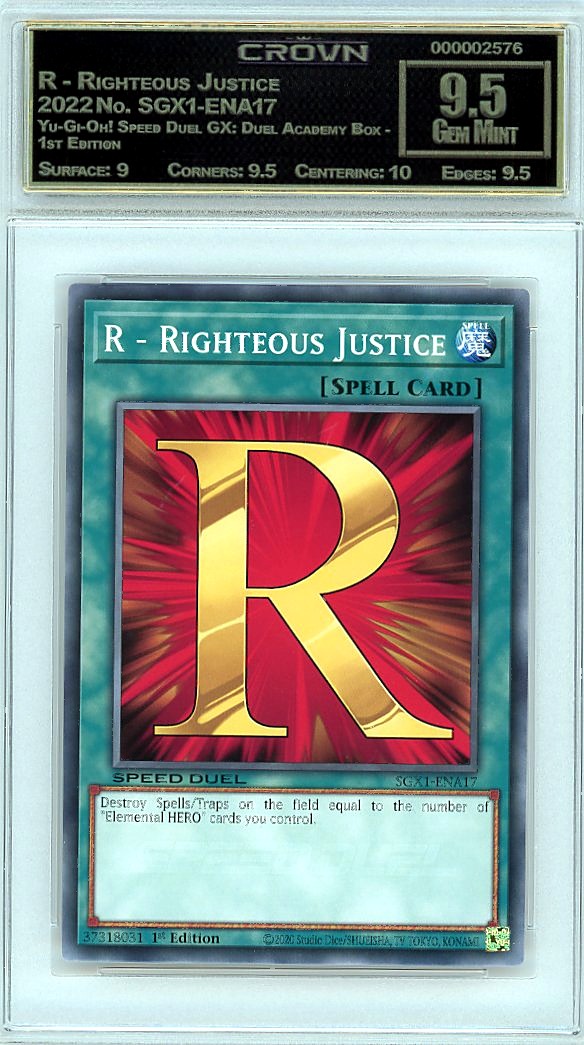 R - Righteous Justice
