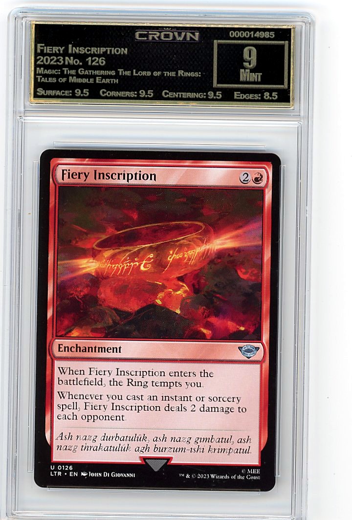 Fiery Inscription