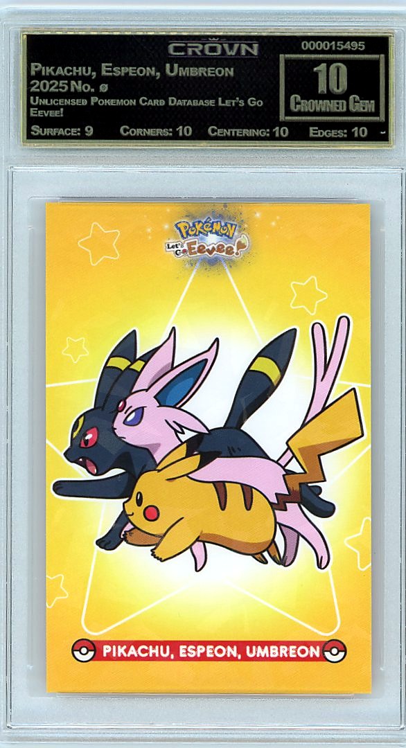Pikachu, Espeon, Umbreon