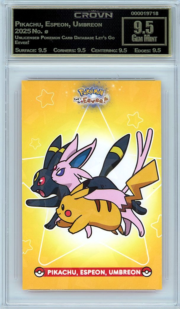 Pikachu, Espeon, Umbreon