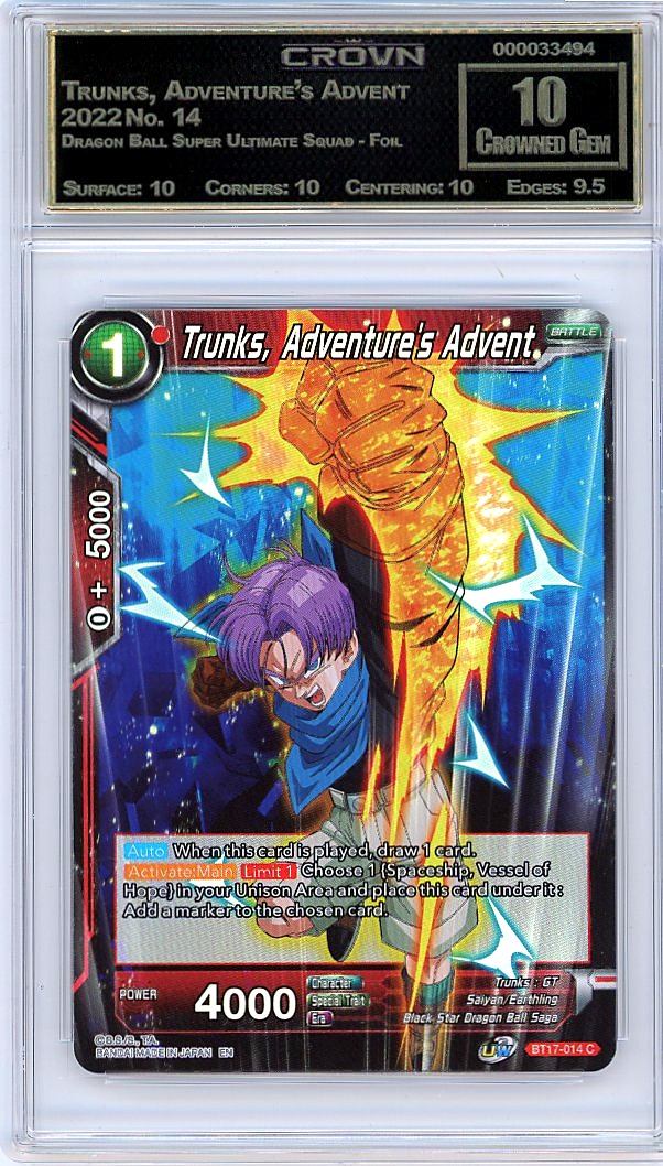 Trunks, Adventure's Advent