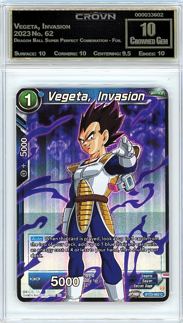 Vegeta, Invasion