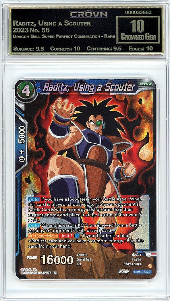 Raditz, Using a Scouter