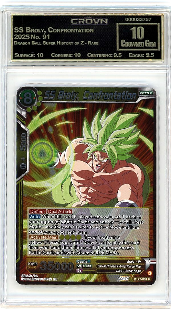 SS Broly, Confrontation