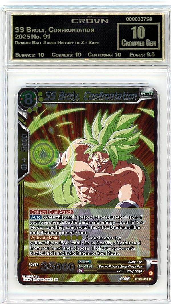 SS Broly, Confrontation