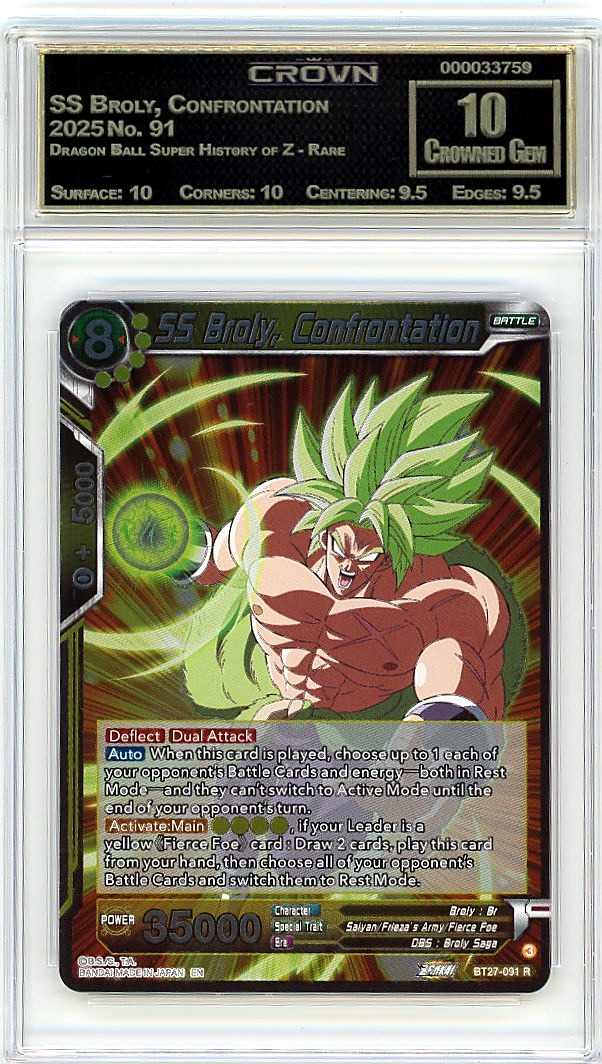 SS Broly, Confrontation