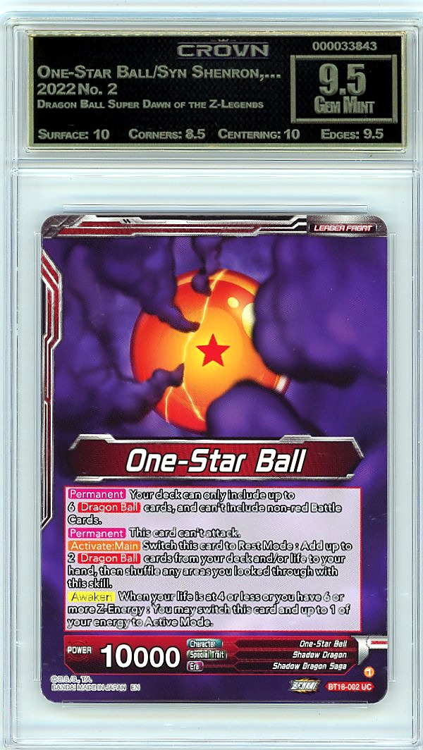 One-Star Ball/Syn Shenron,…