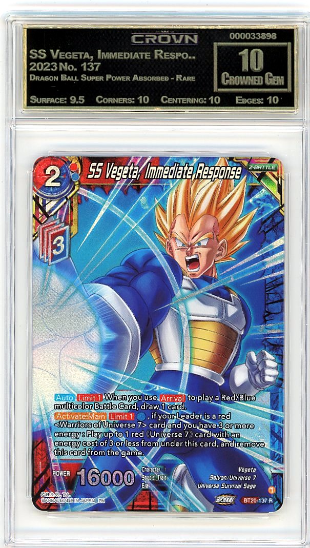 SS Vegeta, Immediate Respo..