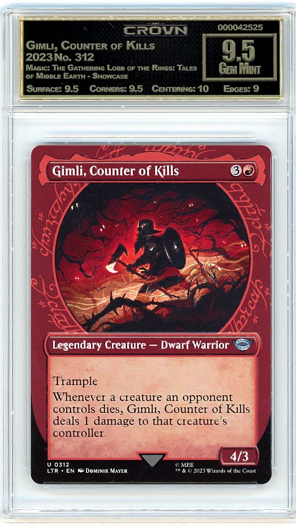 Gimli, Counter of Kills