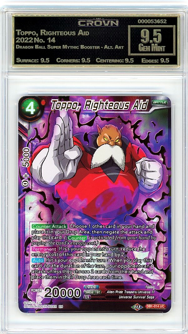 Toppo, Righteous Aid