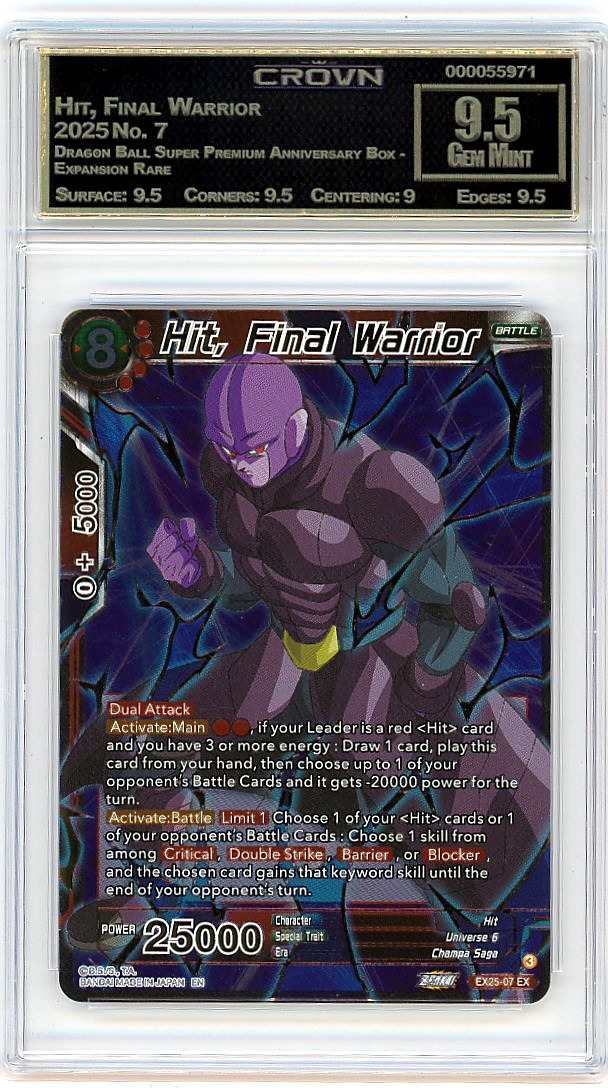 Hit, Final Warrior