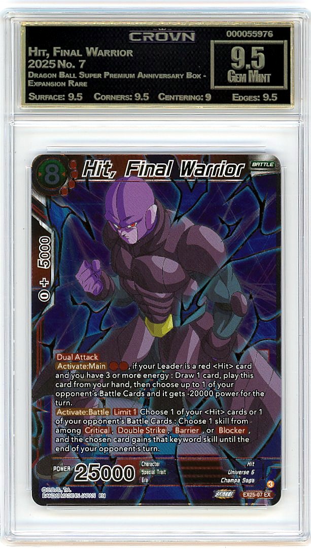 Hit, Final Warrior