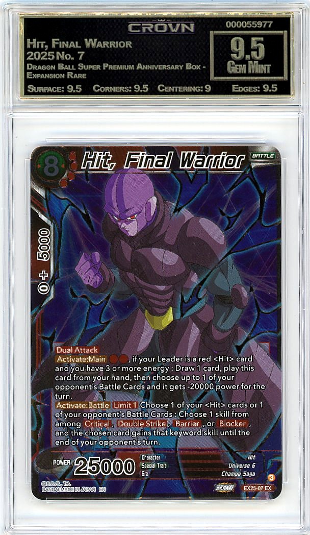 Hit, Final Warrior