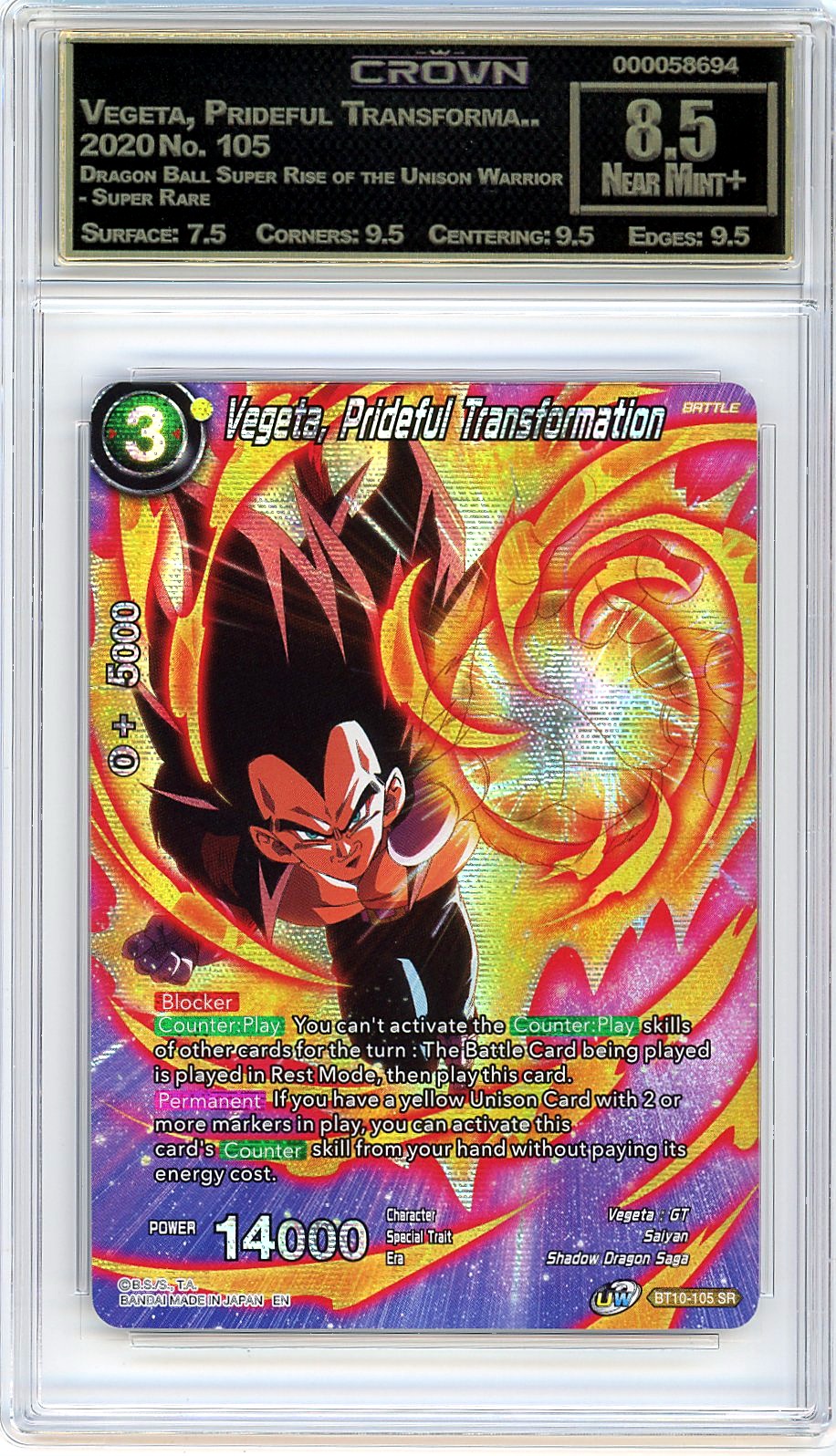 Vegeta, Prideful Transforma..