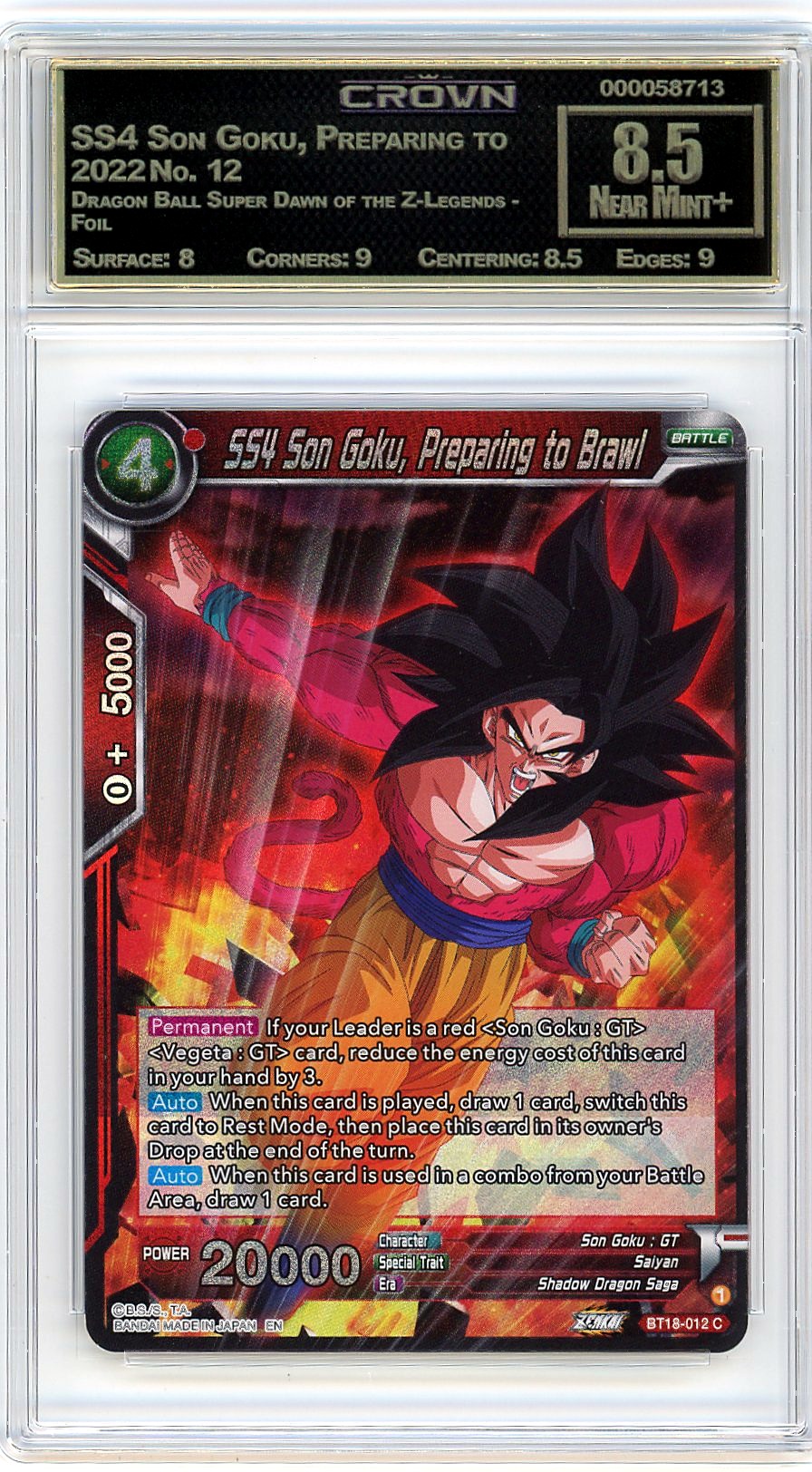 SS4 Son Goku, Preparing to B..