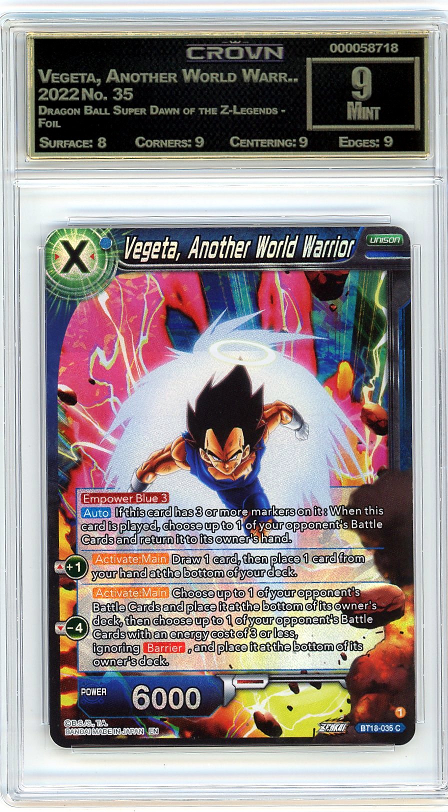 Vegeta, Another World Warr..