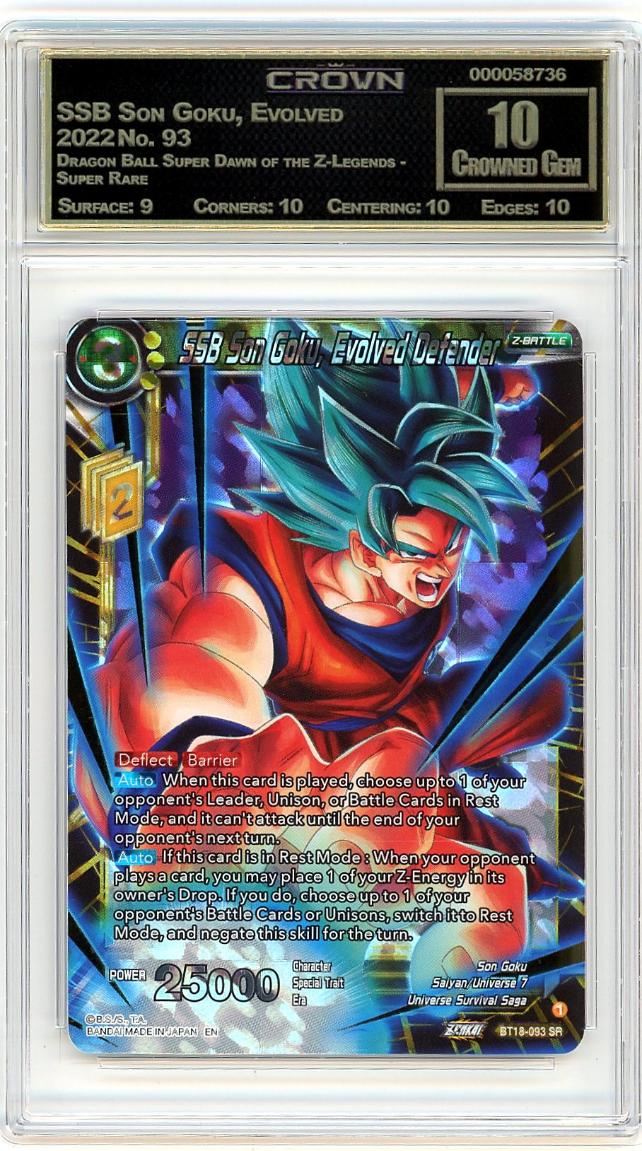 SSB Son Goku, Evolved Defen..