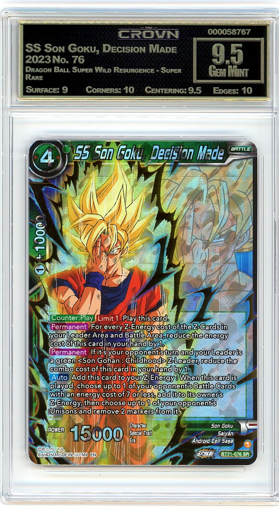 SS Son Goku, Decision Made