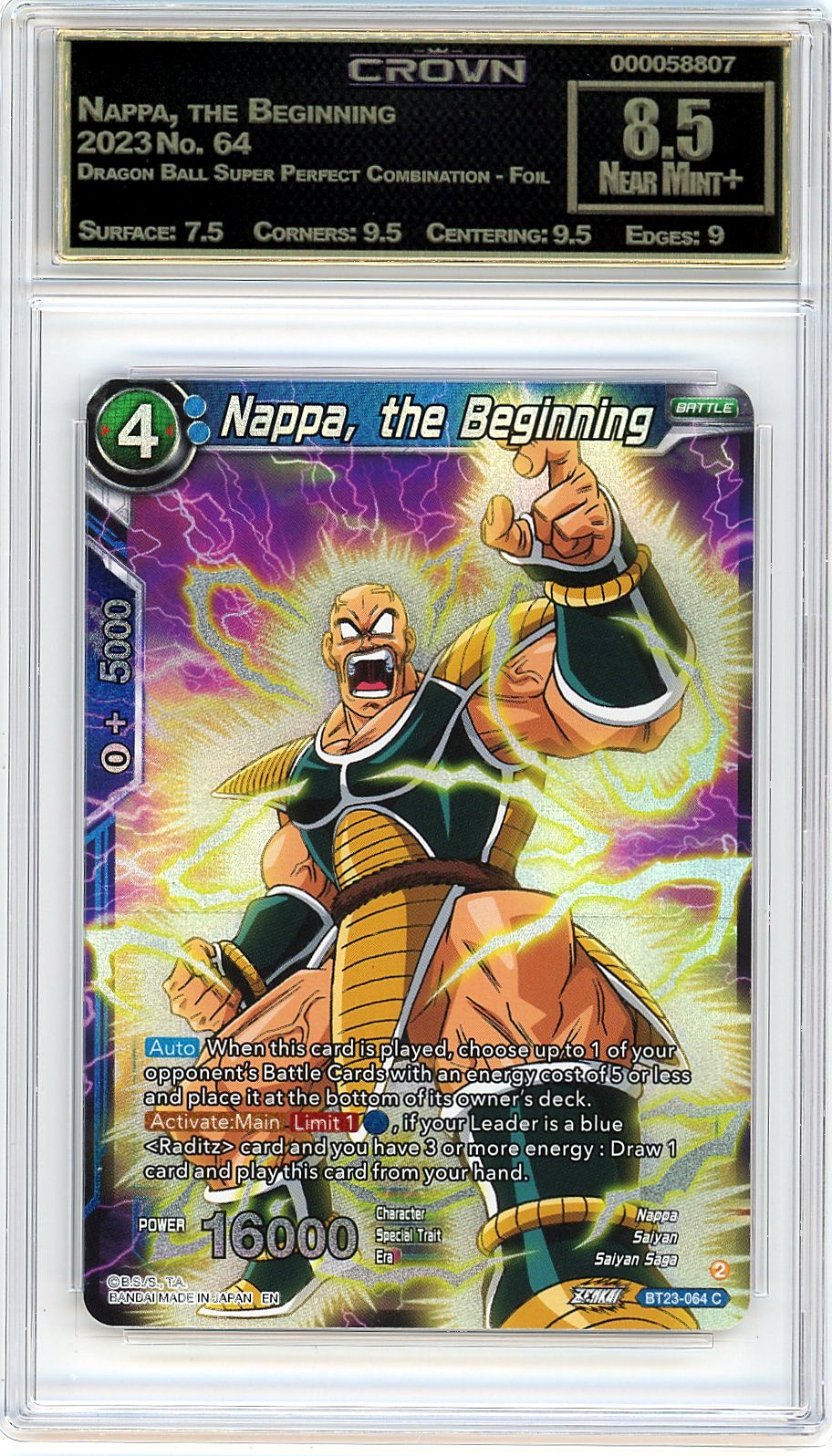 Nappa, the Beginning