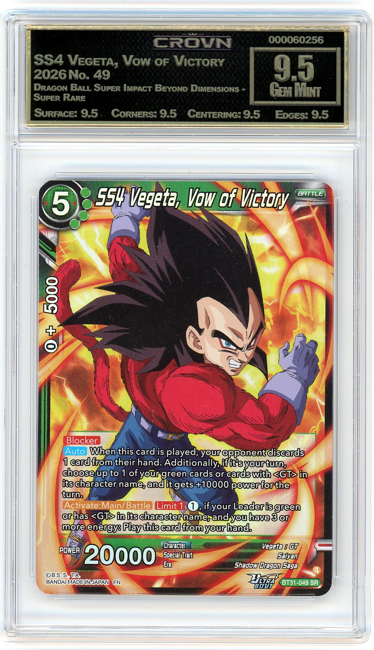 SS4 Vegeta, Vow of Victory