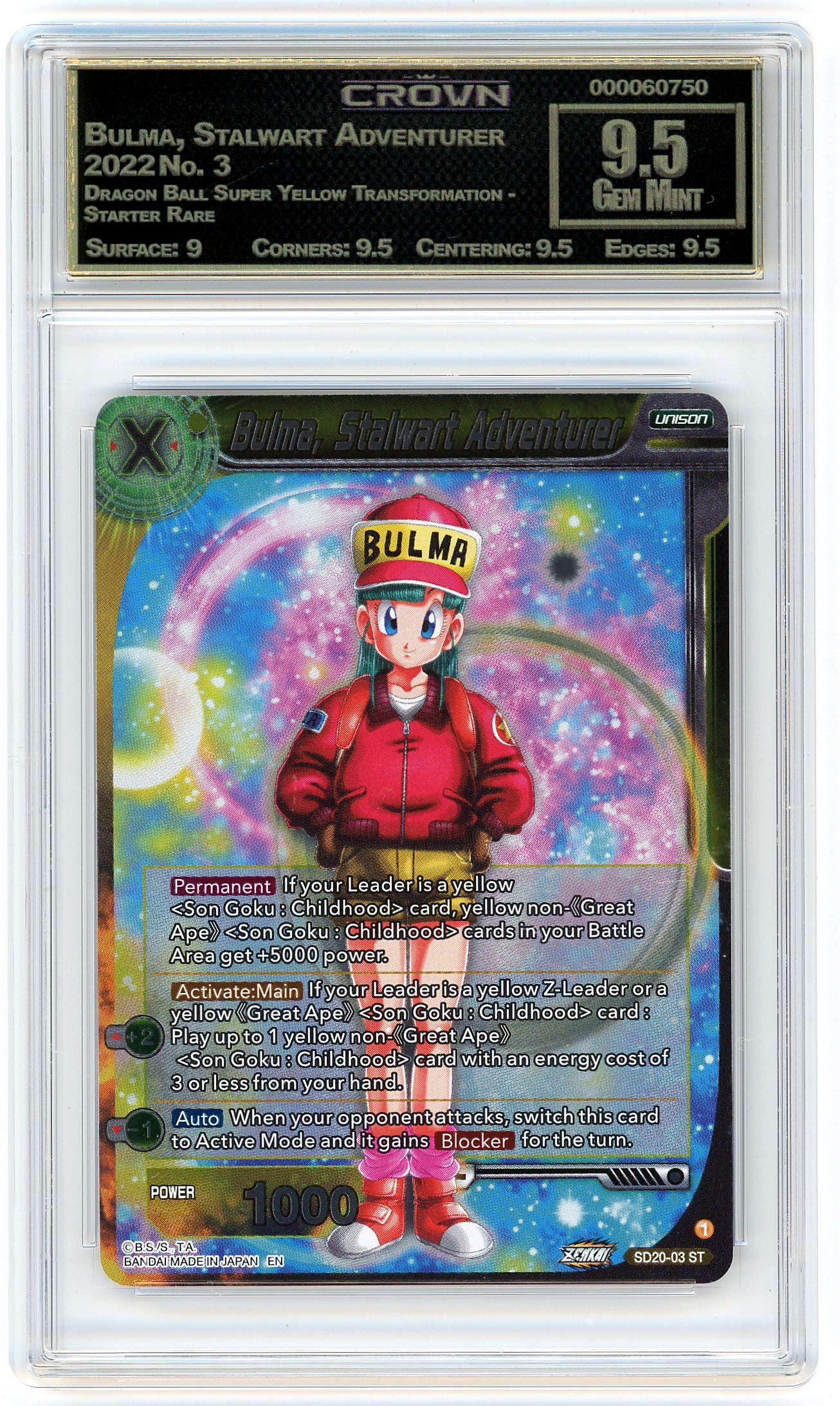Bulma, Stalwart Adventurer